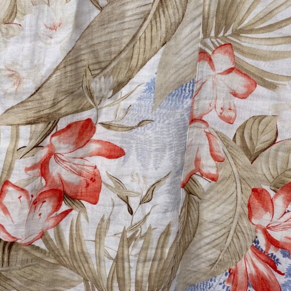 Tommy Bahama Womens Two Palms Ruffle Linen Shift Dress Multicolor Tropical Sz XS - Picture 14 of 16